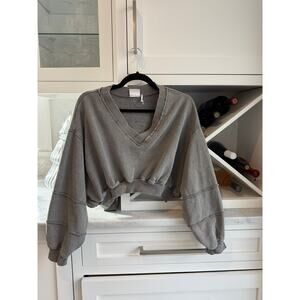 Out From Under Luna Seamed V-Neck Sweatshirt